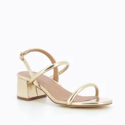Sandales A Talon Minimalistes Cynthia Or