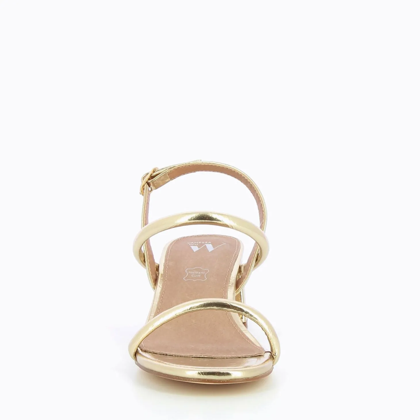 Sandales A Talon Minimalistes Cynthia Or