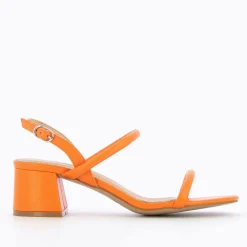 Sandales A Talon Minimalistes Oriane Orange