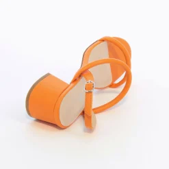 Sandales A Talon Minimalistes Oriane Orange