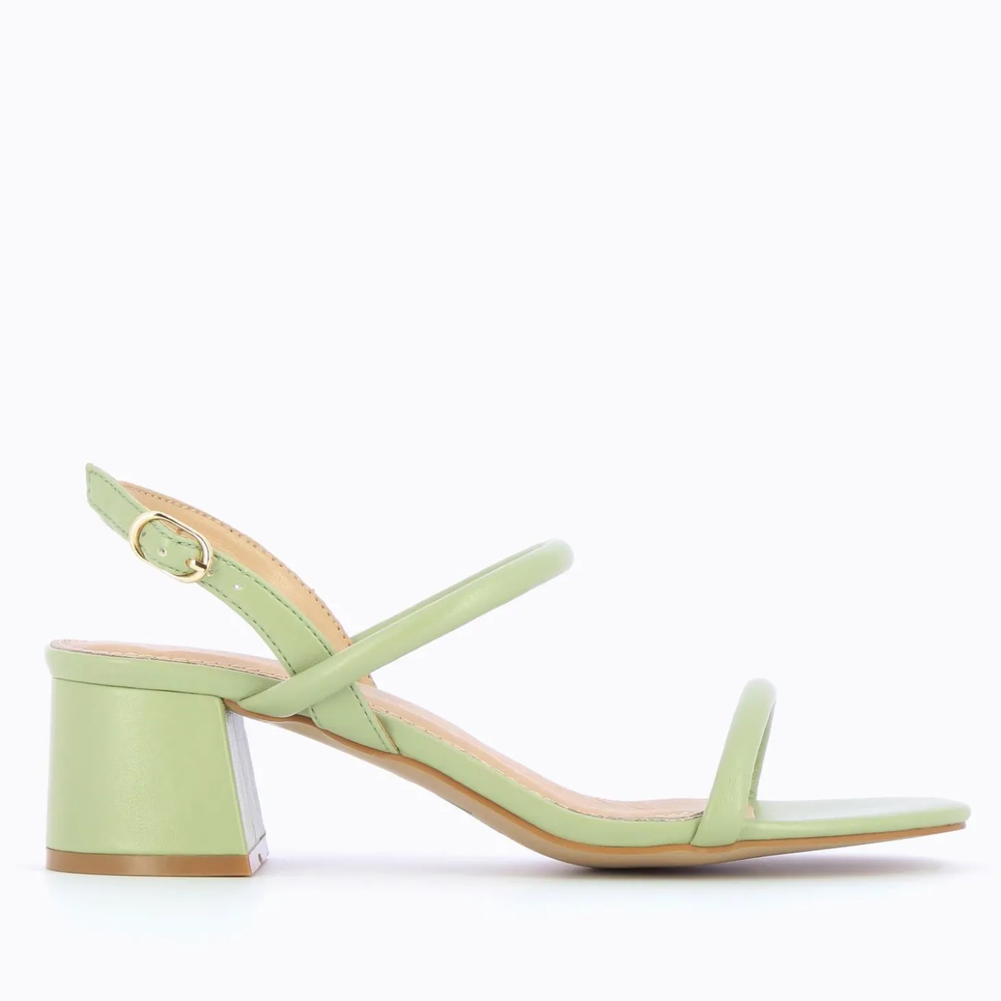 Sandales A Talon Minimalistes Oriane Vert Pastel