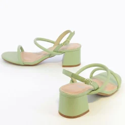 Sandales A Talon Minimalistes Oriane Vert Pastel