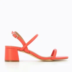 Sandales A Talon Minimalistes Cynthia Corail