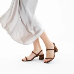 Sandales A Talon Minimalistes Romy Leopard