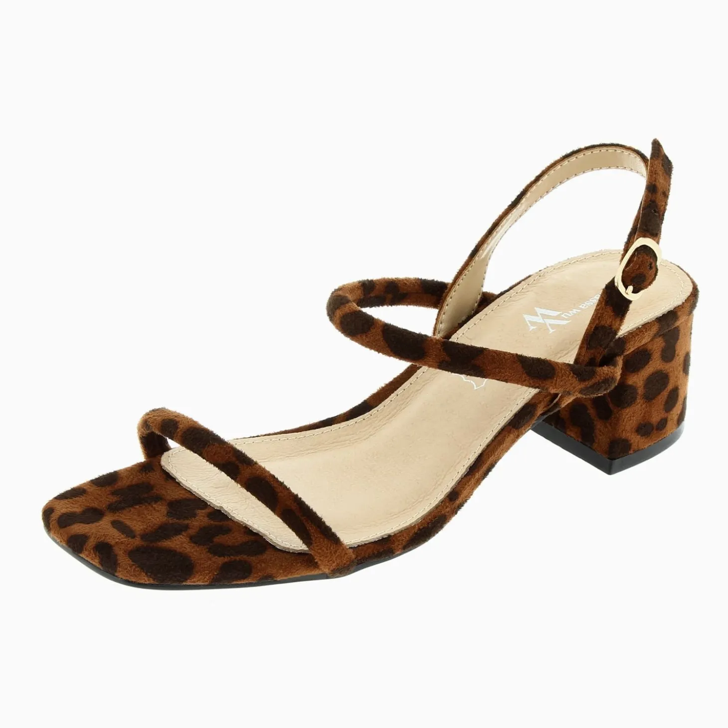 Sandales A Talon Minimalistes Romy Leopard
