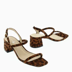 Sandales A Talon Minimalistes Romy Leopard