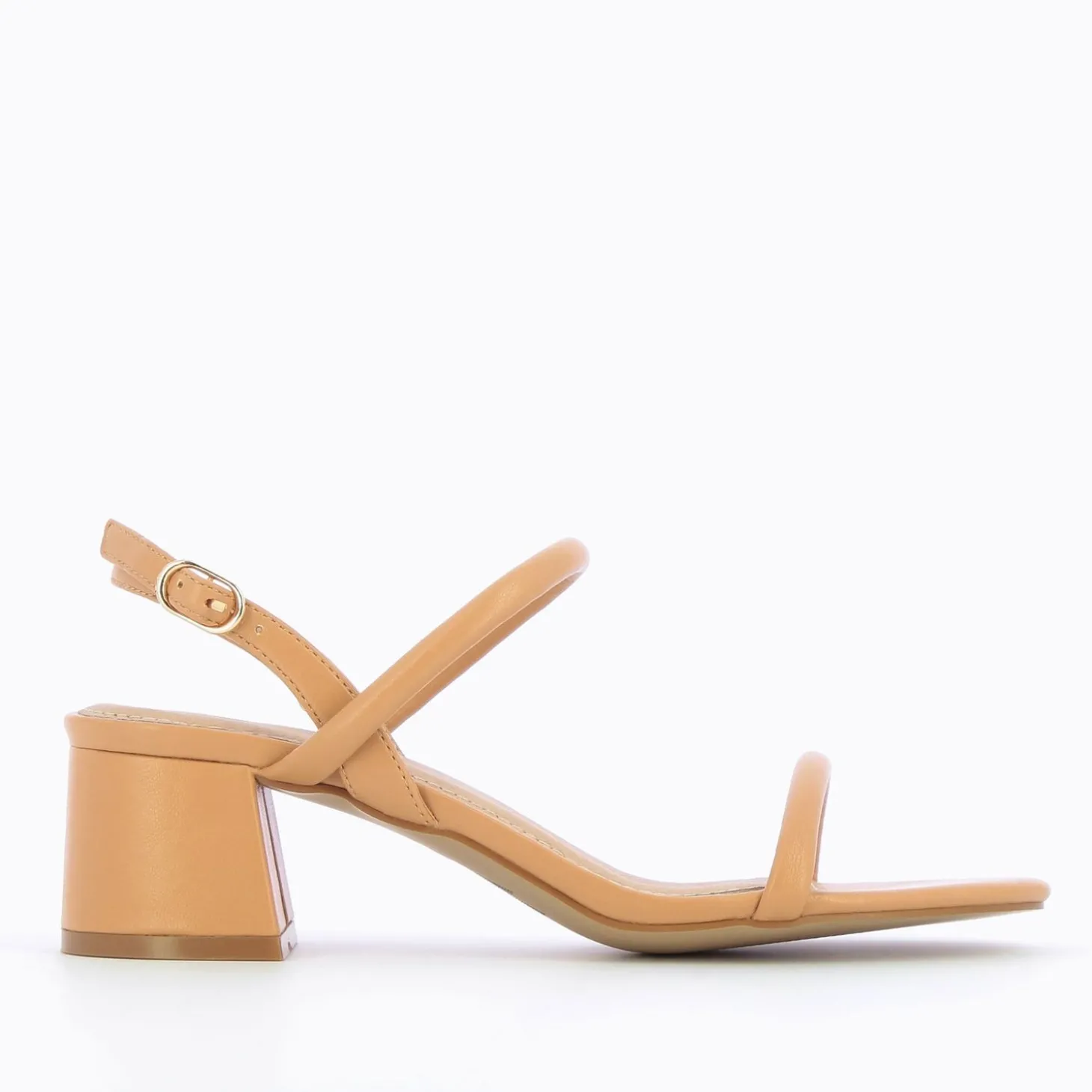 Sandales A Talon Minimalistes Oriane Caramel