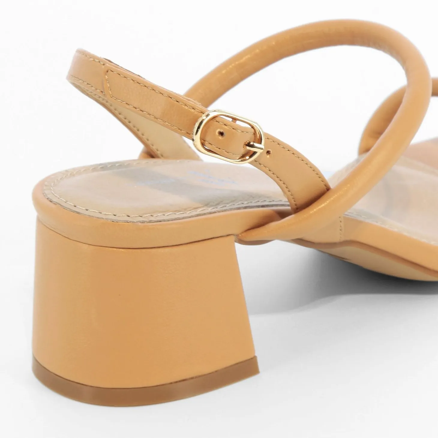 Sandales A Talon Minimalistes Oriane Caramel