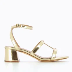Sandales A Talon Retro Adrianna Or