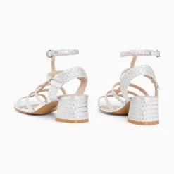 Sandales A Talon Tressees Claudia Argent