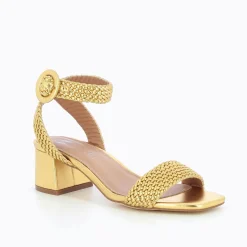 Sandales A Talon Tressees Emmeline Or