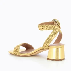 Sandales A Talon Tressees Emmeline Or