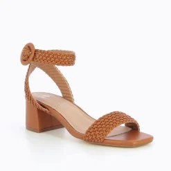 Sandales A Talon Tressees Emmeline Camel