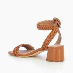 Sandales A Talon Tressees Emmeline Camel