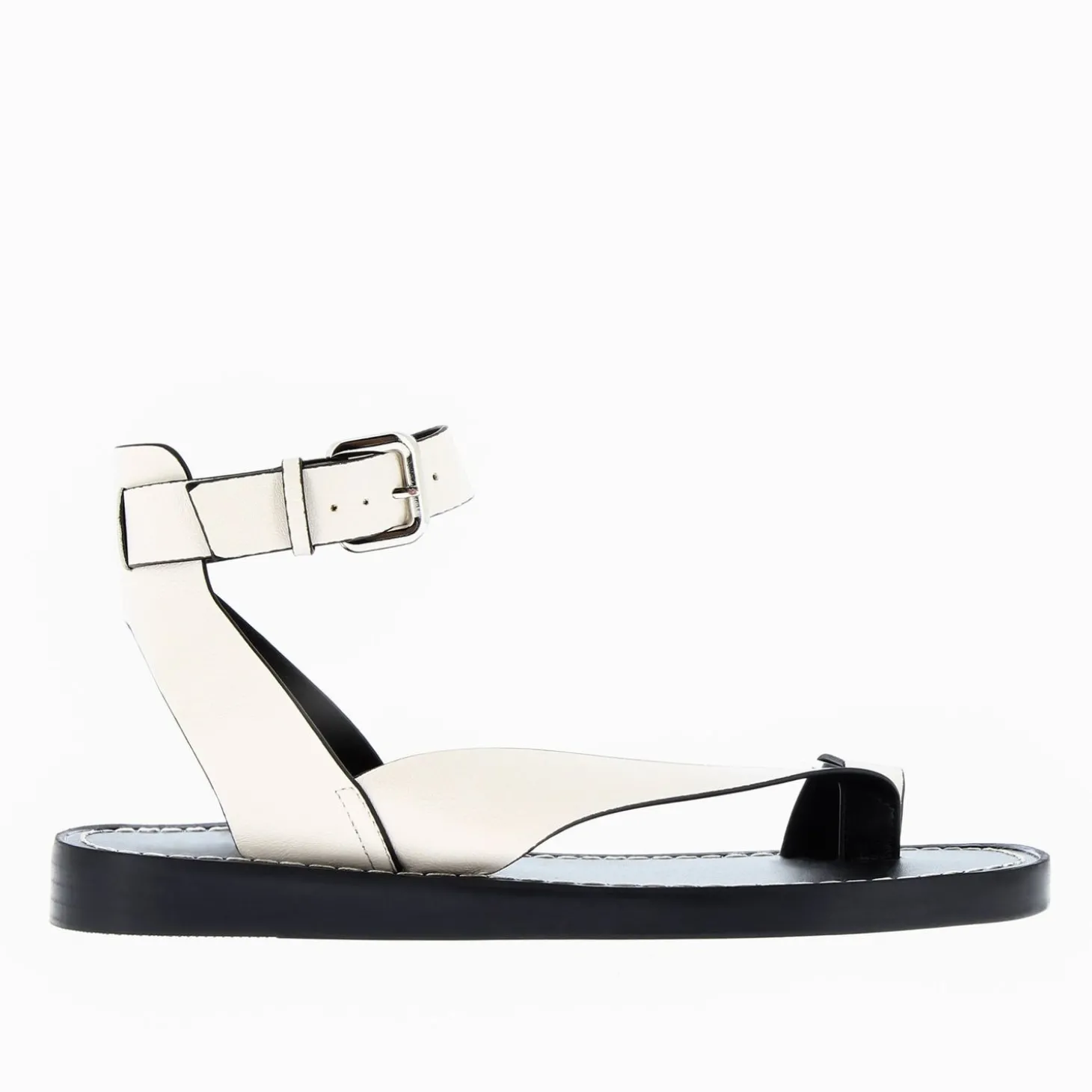 Sandales Amanda Ivoire Minimalistes A Passe-Pouce