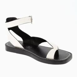 Sandales Amanda Ivoire Minimalistes A Passe-Pouce