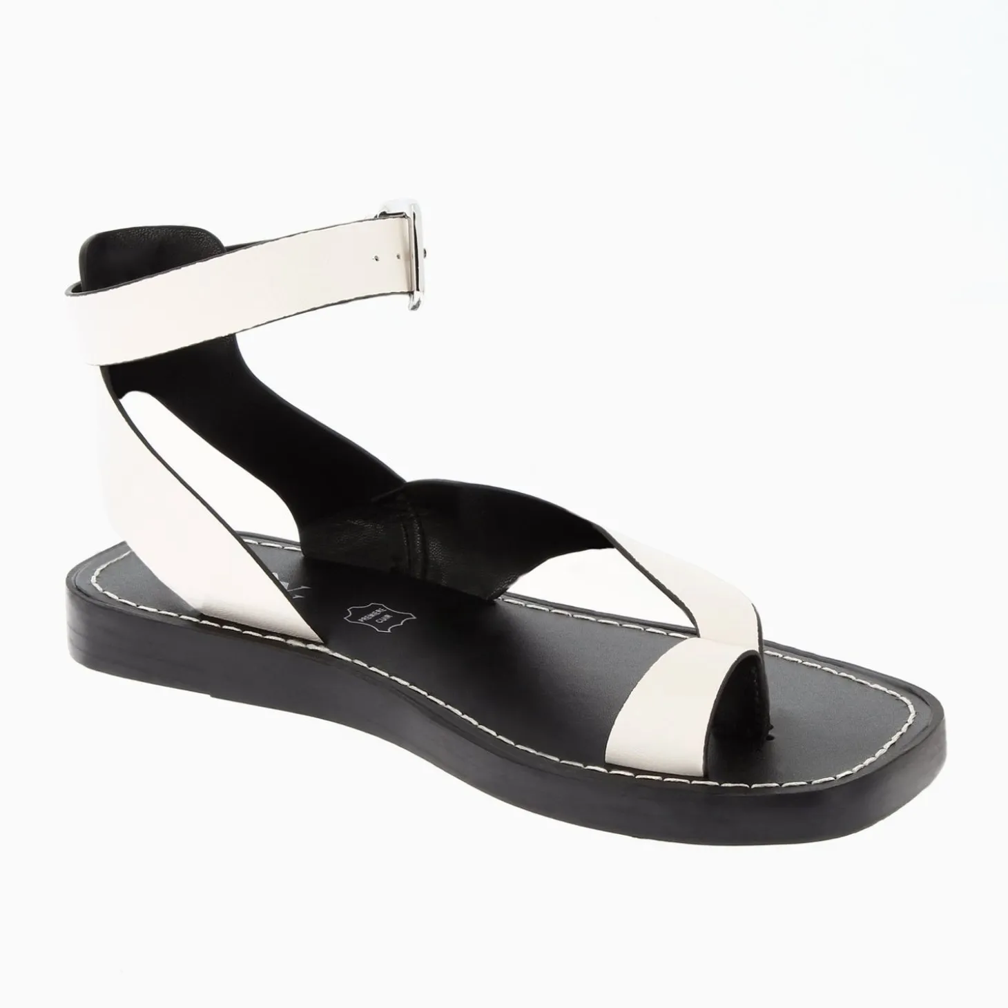 Sandales Amanda Ivoire Minimalistes A Passe-Pouce