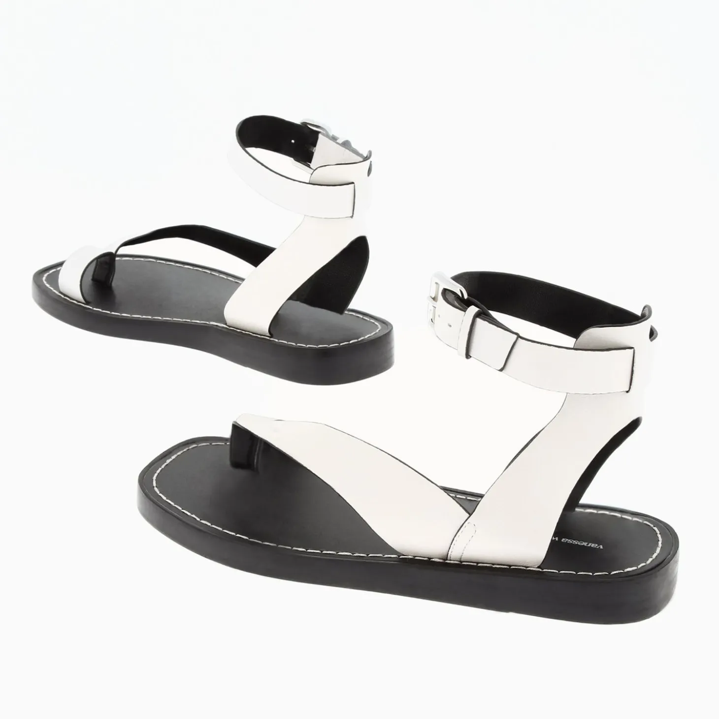 Sandales Amanda Ivoire Minimalistes A Passe-Pouce