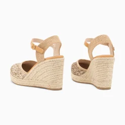 Sandales Compensees Jeanne A Paillettes Multicolores