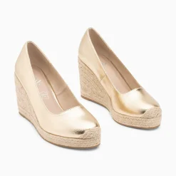 Sandales Compensees Louison Or