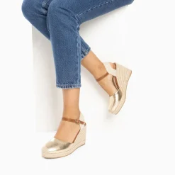 Sandales Compensees Mariana Or