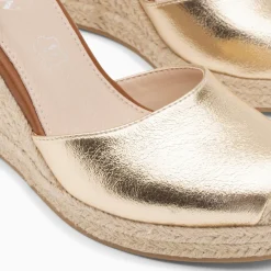 Sandales Compensees Mariana Or