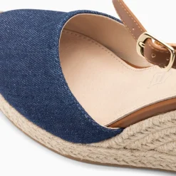 Sandales Compensees Mariana En Toile Denim
