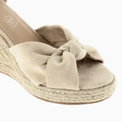 Sandales Compensees Nouees Zoella Beige Clair