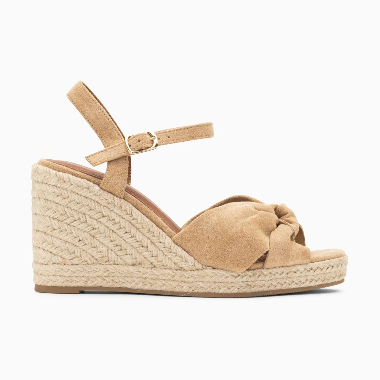 Sandales Compensees Nouees Celine Beiges