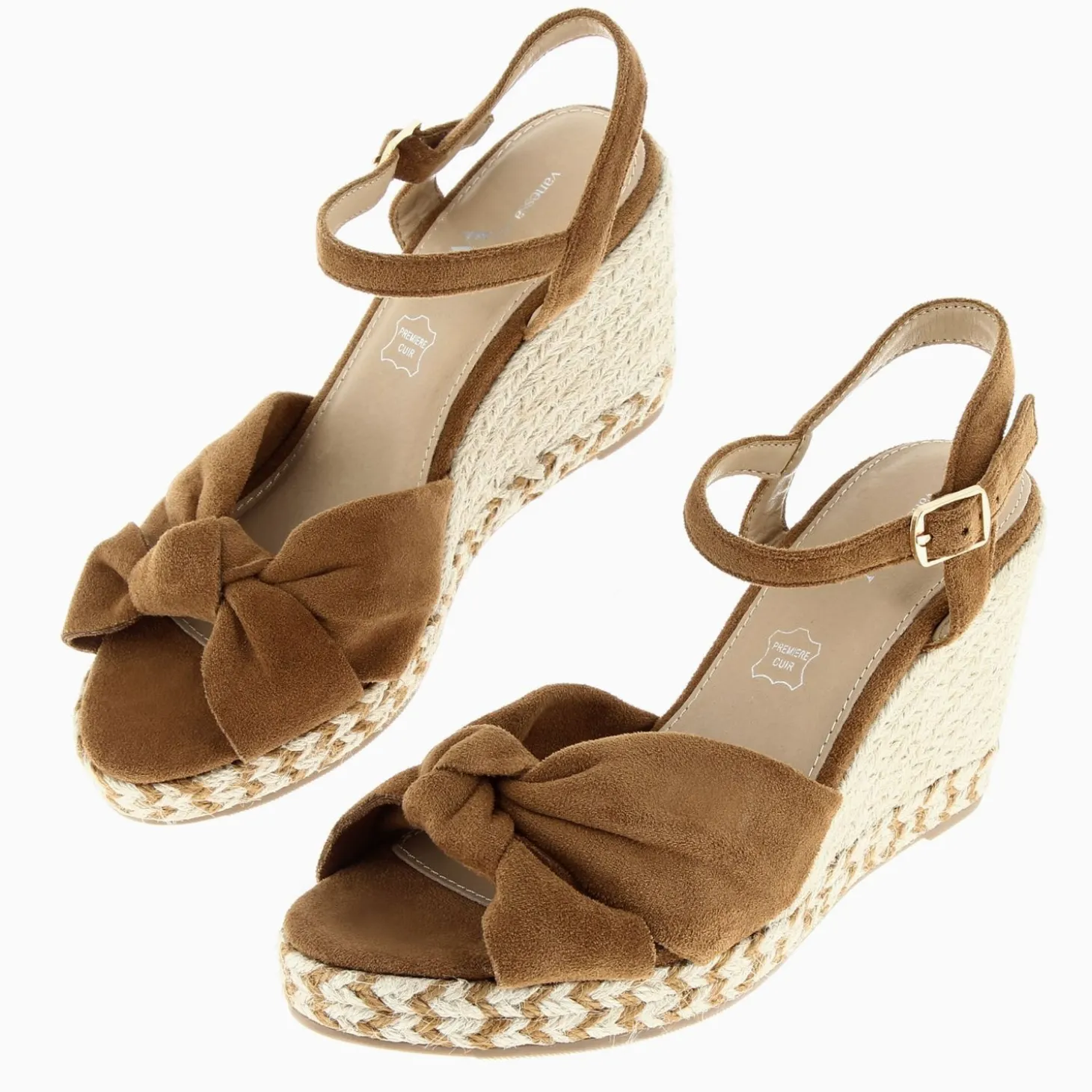 Sandales Compensees Nouees Zoella Camel