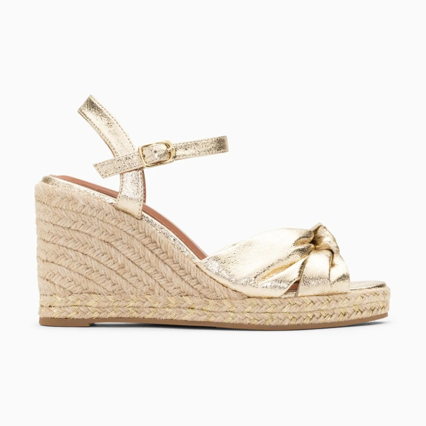 Sandales Compensees Nouees Celine Or