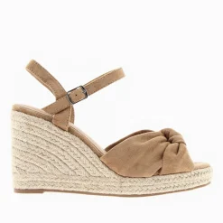Sandales Compensees Nouees Zoella Beiges