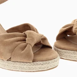 Sandales Compensees Nouees Zoella Beiges