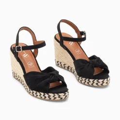 Sandales Compensees Nouees Celine Noires