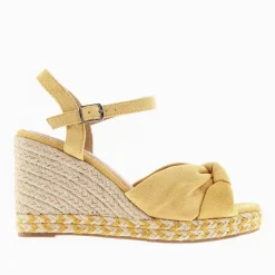 Sandales Compensees Nouees Zoella Jaunes