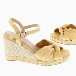 Sandales Compensees Nouees Zoella Jaunes