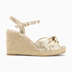Sandales Compensees Nouees Georgina Or