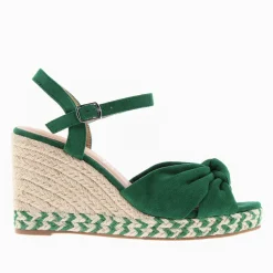 Sandales Compensees Nouees Zoella Vertes