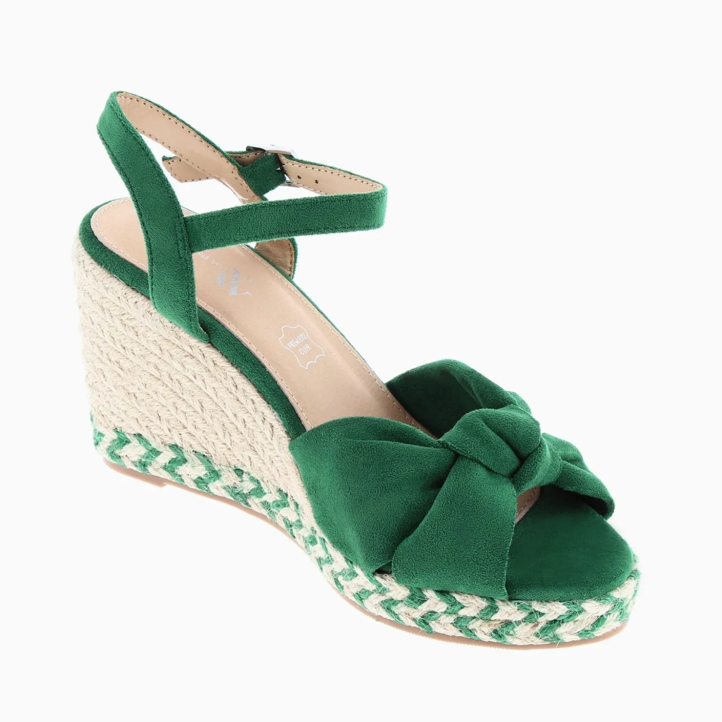 Sandales Compensees Nouees Zoella Vertes