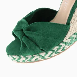 Sandales Compensees Nouees Zoella Vertes