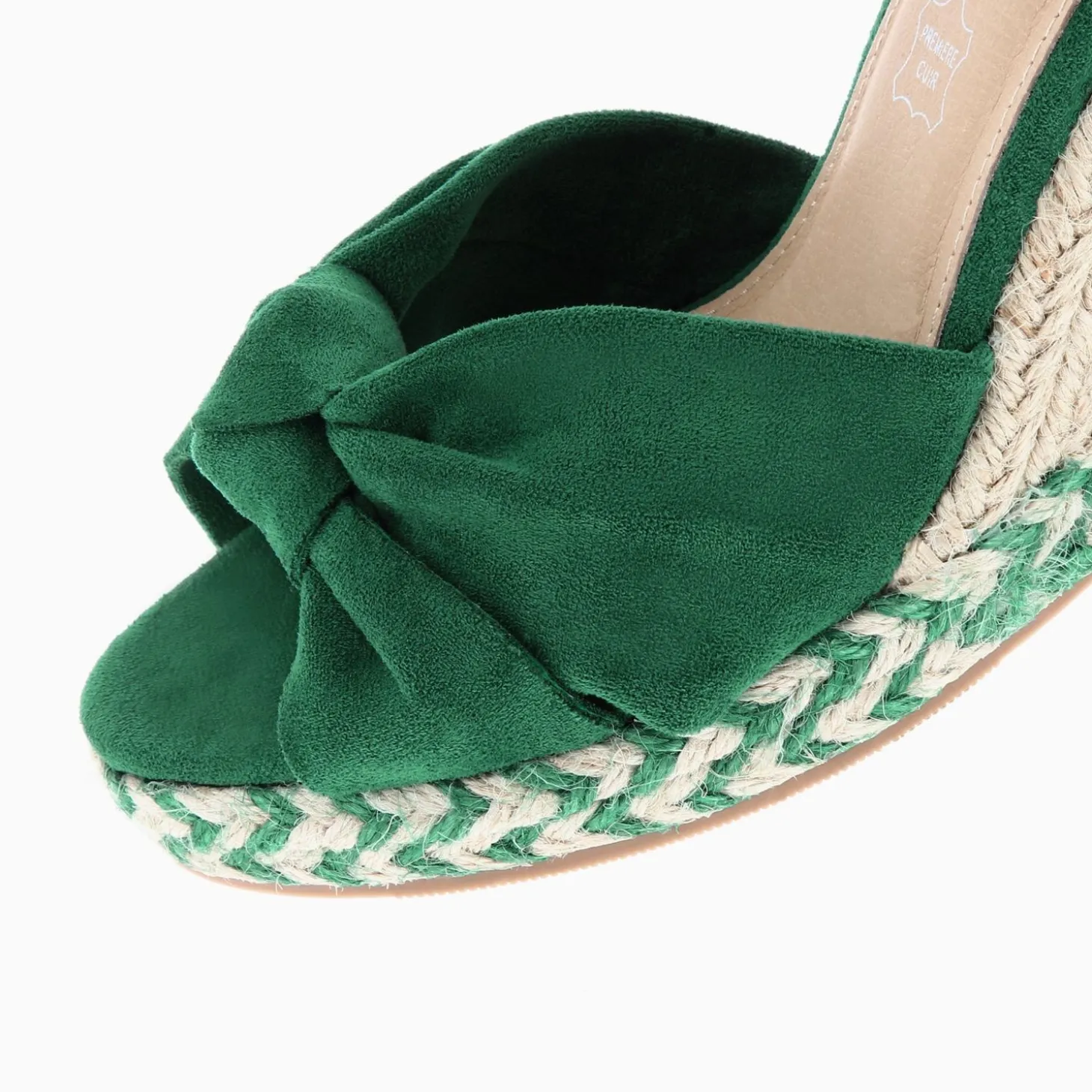 Sandales Compensees Nouees Zoella Vertes