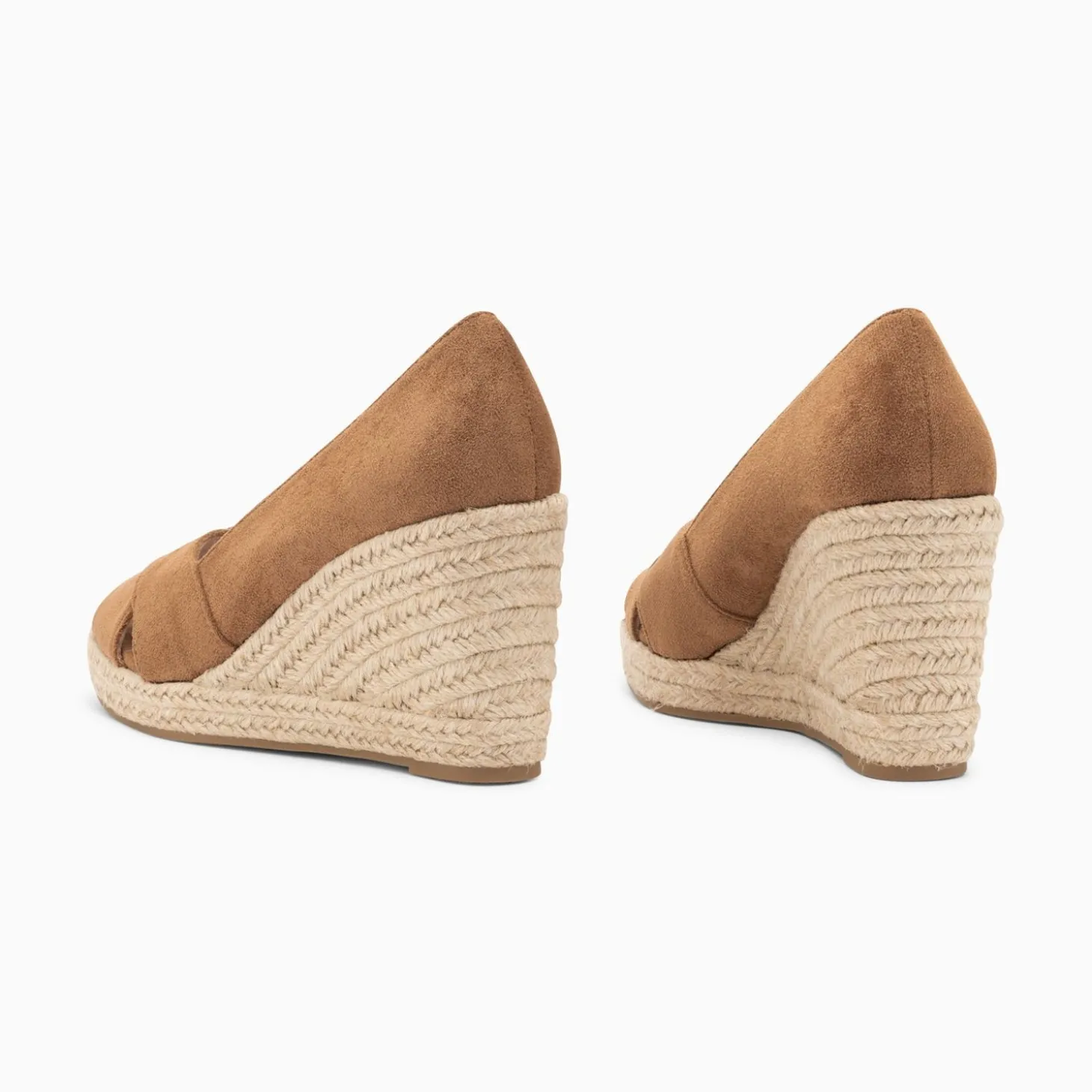 Sandales Compensees Peep-Toe Leonie Noisette