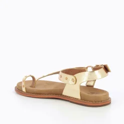 Sandales Elliane Or A Clous Et Passe-Pouce