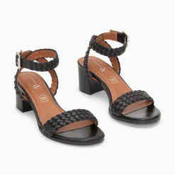Sandales Eugenie Noires A Brides Tressees