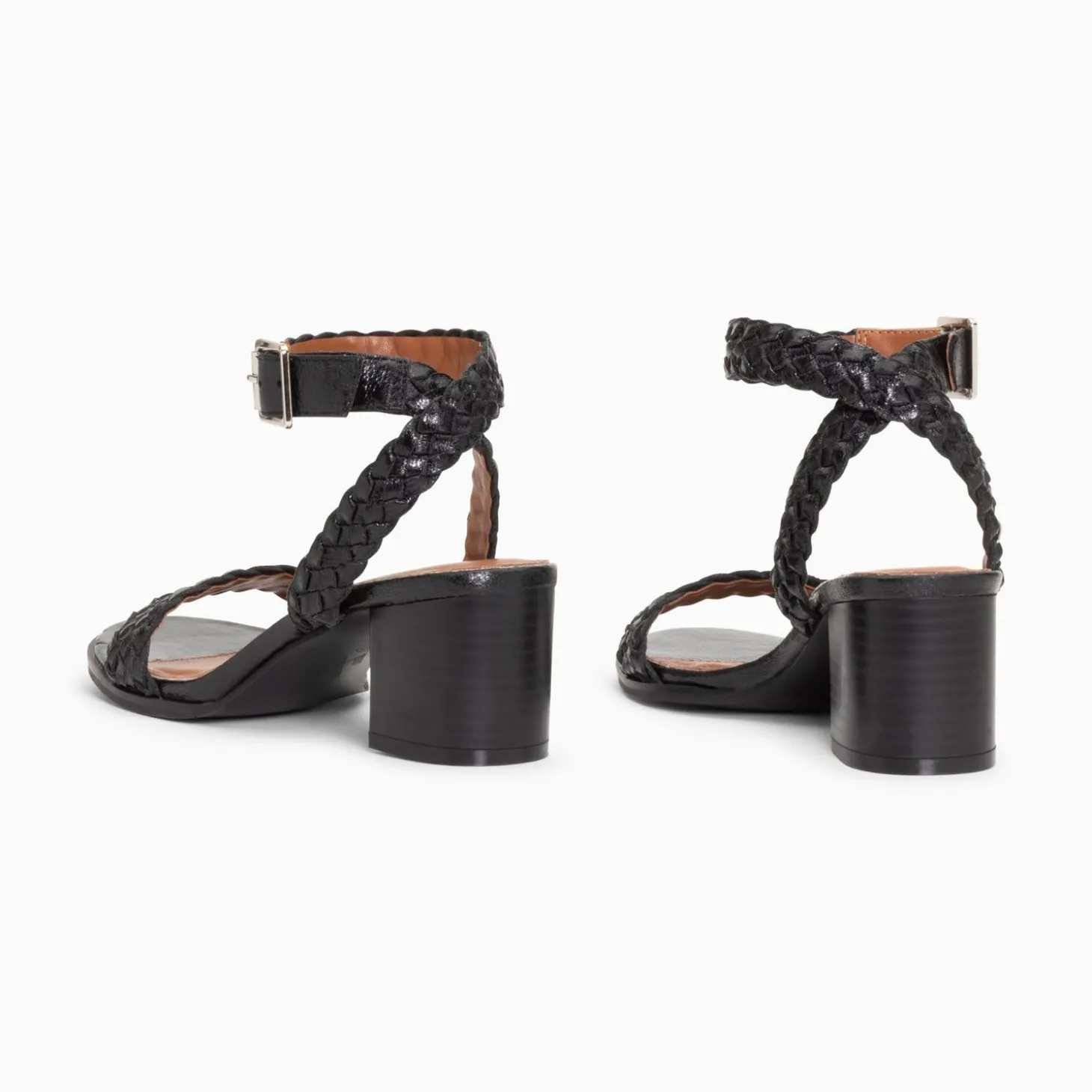 Sandales Eugenie Noires A Brides Tressees