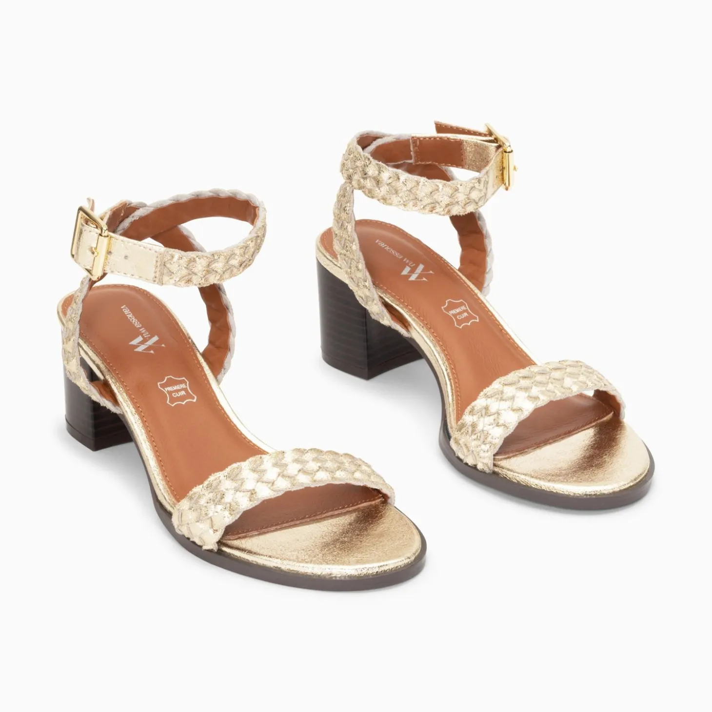 Sandales Eugenie Or A Brides Tressees