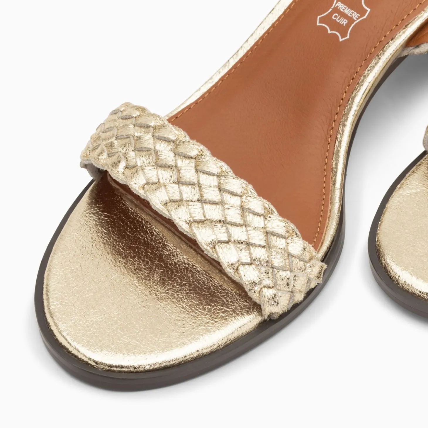 Sandales Eugenie Or A Brides Tressees