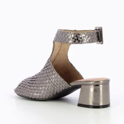 Sandales Manuella Anthracite Tressees Peep-Toe