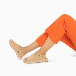Sandales Marjolaine Beiges A Semelle Espadrille