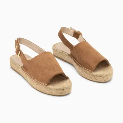 Sandales Marjolaine Noisette A Semelle Espadrille